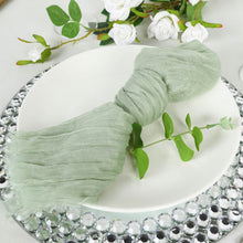 5 Pack | Sage Green Gauze Cheesecloth Cotton Dinner Napkins | 24x19Inch