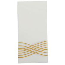 20 Pack Gold Foil White Airlaid Soft Linen-Feel Paper Dinner Napkins, Disposable Hand Towels