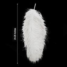 12 Pack | 24"-26" White Natural Plume Ostrich Feathers Centerpiece