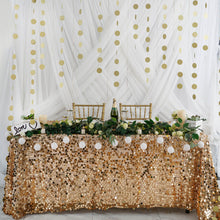 Set of 3 - 90" Long Circle Dot Party Paper Garland, Streamer Backdrop Hanging Decorations - Glitter Gold