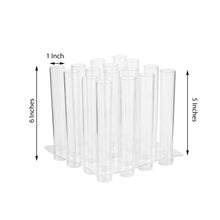 16 Pack 1oz Clear Test Tube Plastic Disposable Shot Glasses With Tray