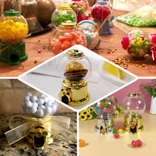 6 Pack | 3.5inch Gold Mini Favor Candy Dispenser, Mini Gumball Machine