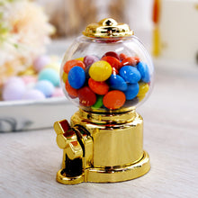 6 Pack | 3.5inch Gold Mini Favor Candy Dispenser, Mini Gumball Machine