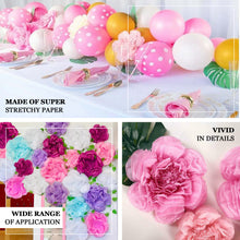 6 Pack Blush & Pink Giant Paper Flowers Peony Assorted Sizes -  12" | 16" | 20"