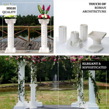 White PVC | Height Adjustable Empirical Roman Inspired | Pedestal Column Plant Stand