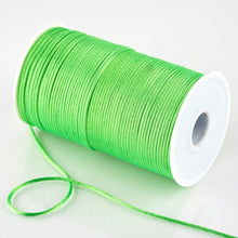 200 Yards 2mm Apple Green Satin Rattail Cord#whtbkgd