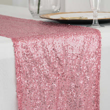 12"x108" Pink Premium Sequin Table Runners#whtbkgd