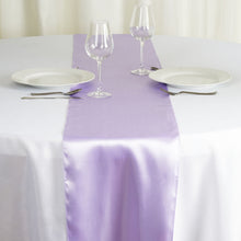 12"x108" Lavender Satin Table Runner#whtbkgd