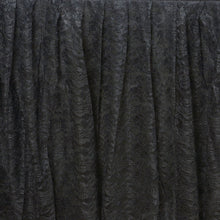 17FT BLACK Premium Wholesale Polyester Lace Table Skirt For Wedding Banquet Restaurant#whtbkgd