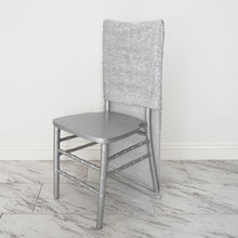 Metallic Glittering Shiny Silver Spandex Stretch Chair Slipcover