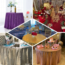 132Inches Gold Premium Sequin Round Tablecloth, Sparkly Tablecloth