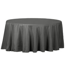 120 inches Polyester Round Tablecloth - Charcoal Gray