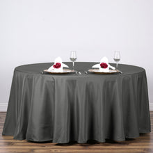 120 inches Polyester Round Tablecloth - Charcoal Gray