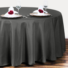 120 inches Polyester Round Tablecloth - Charcoal Gray