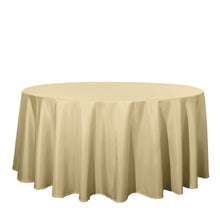 120 inches Champagne Polyester Round Tablecloth