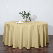 120 inches Champagne Polyester Round Tablecloth