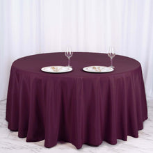 120" Eggplant Polyester Round Tablecloth