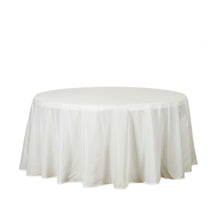 120 inch Ivory Polyester Round Tablecloth