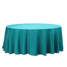 120" Peacock Teal Polyester Round Tablecloth