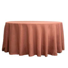 120inch Terracotta Polyester Round Tablecloth