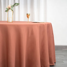 120inch Terracotta Polyester Round Tablecloth