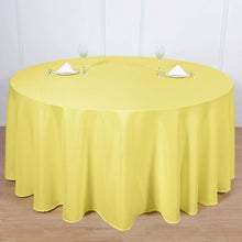 120 inch Yellow Polyester Round Tablecloth