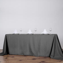 90x132 inches Polyester Tablecloth - Charcoal Gray