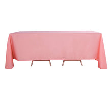 90x132 inches Coral Polyester Rectangular Tablecloth