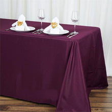 90x132" Eggplant Polyester Rectangular Tablecloth
