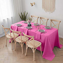 90"x132" Fuchsia Polyester Rectangular Tablecloth