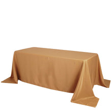 90 x 132 inches Gold Polyester Rectangular Tablecloth