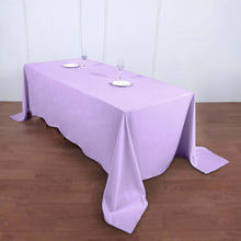 90inch x132inch Lavender Polyester Rectangular Tablecloth