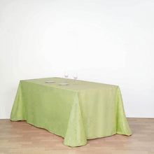 90"x132" Lime Green Sage Polyester Rectangular Tablecloth