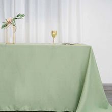 90inch x 132inch Sage Green Polyester Rectangular Tablecloth