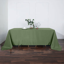 90 Inch x 132 Inch | Olive Green Polyester Rectangular Tablecloth | eFavorMart