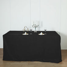 4FT Fitted BLACK Wholesale Polyester Table Cover Wedding Banquet Event Tablecloth