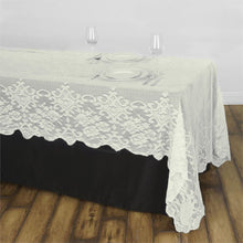 60"X126" Premium Lace Ivory Rectangular Oblong Tablecloth