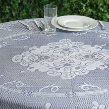 70inch Premium Lace Ivory Round Tablecloth