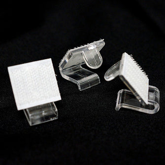 Adjustable Clear Plastic Large Table Skirt Clips - 1" - 12pcs#whtbkgd