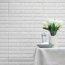 10 Pack | 58 Sq.Ft White Peel and Stick 3D Foam Brick Wall Tile