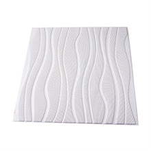 40 Sq Ft White 3D Foam Waves Wall Panels Self Adhesive Ceiling Tiles