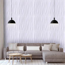 40 Sq Ft White 3D Foam Waves Wall Panels Self Adhesive Ceiling Tiles