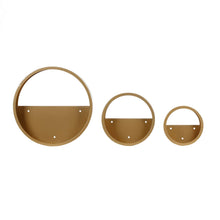 Set of 3 Gold Half Moon Wall Planters Round Metal Wall Hanging Planter Modern Indoor Terrarium