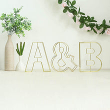 8" Tall - Gold Wedding Centerpiece - Freestanding 3D Decorative Wire Letter - A