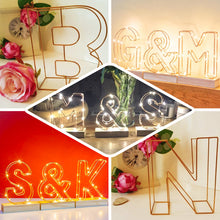 8" Tall - Gold Wedding Centerpiece - Freestanding 3D Decorative Wire Letter - A