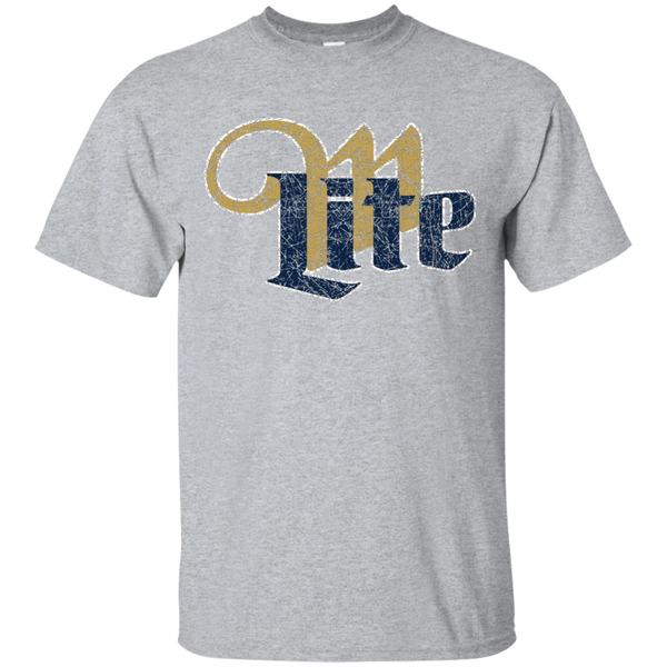 Miller Lite Beer T-Shirt Custom Designed Worn Label Pattern