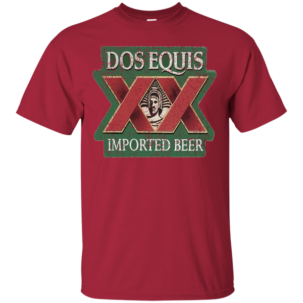 Dos Equis XX Lager Beer T-Shirt Custom Designed Worn Label Pattern
