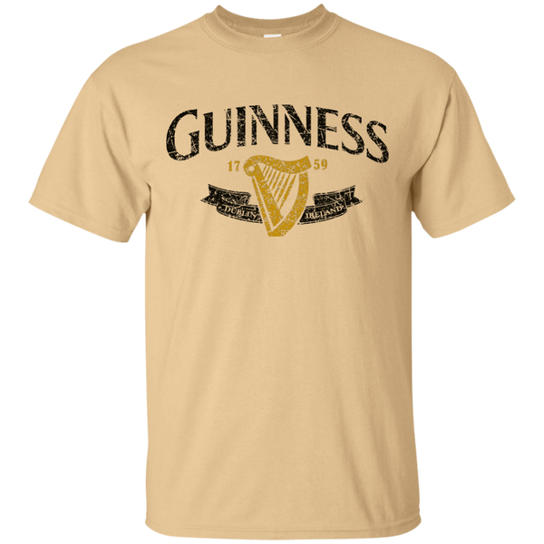 Guinness Beer T-Shirt Custom Designed Color Text Worn Label Pattern