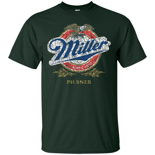 Miller Lite Beer T-Shirt Custom Designed Color Worn Label Pattern