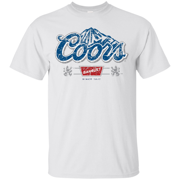 Coors Light Beer T-Shirt Custom Designed Color Worn Label Pattern
